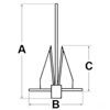 Imagen de Ancla Danforth Galvanizada 8kg